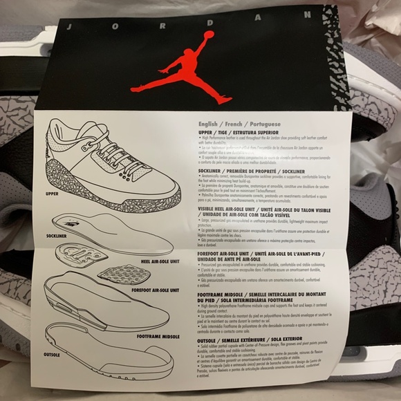 Jordan Retro 3 Black Cement(2024) Size 11 Brand New - Picture 3 of 14